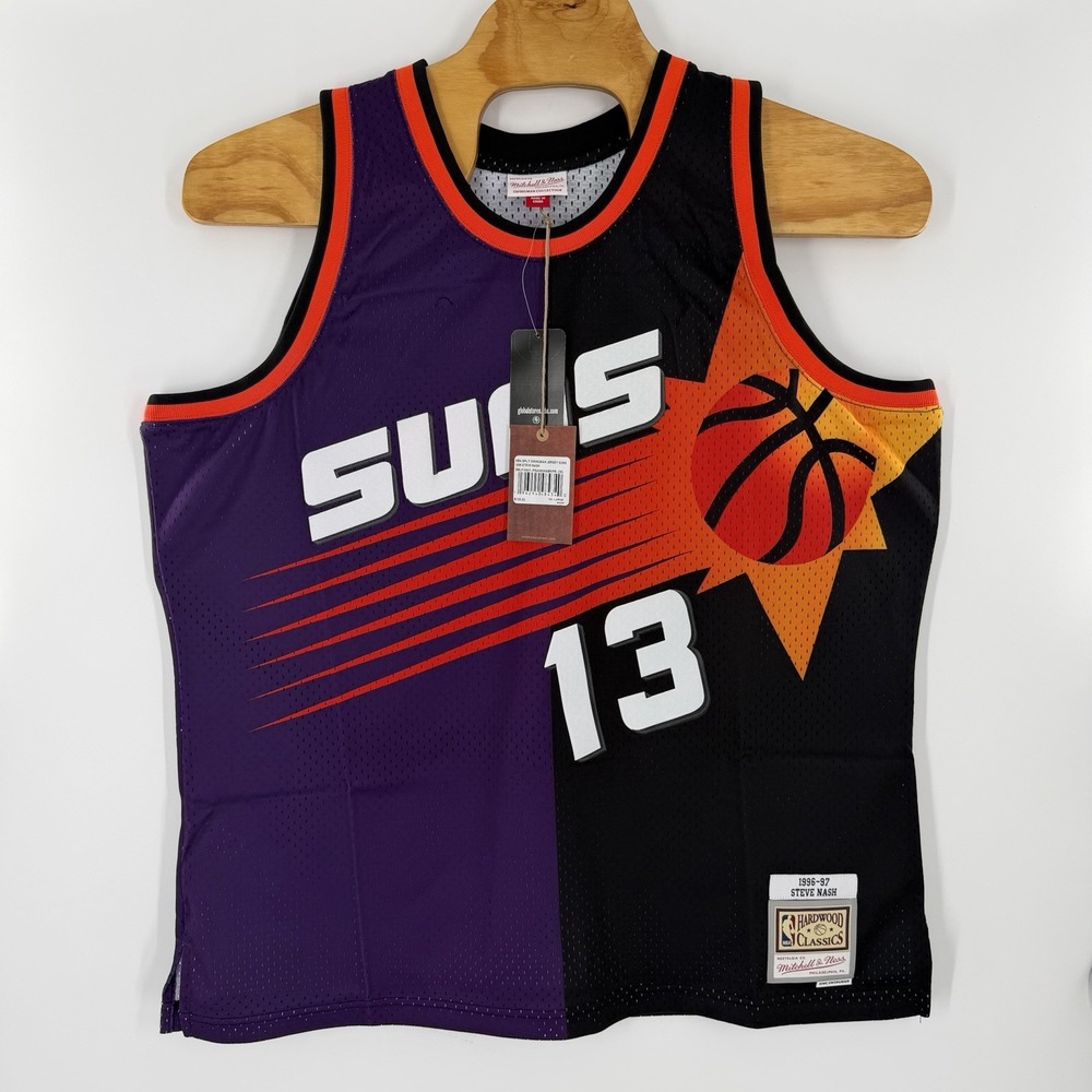 Mitchell & Ness Phoenix Suns Steve Nash 1996 Jersey Split Purple Black 2XL NEW